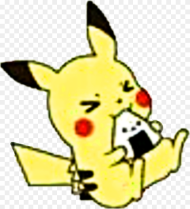 Pikachu Yellow Kawaii Pokemon Cute Smiley Food Clipart
