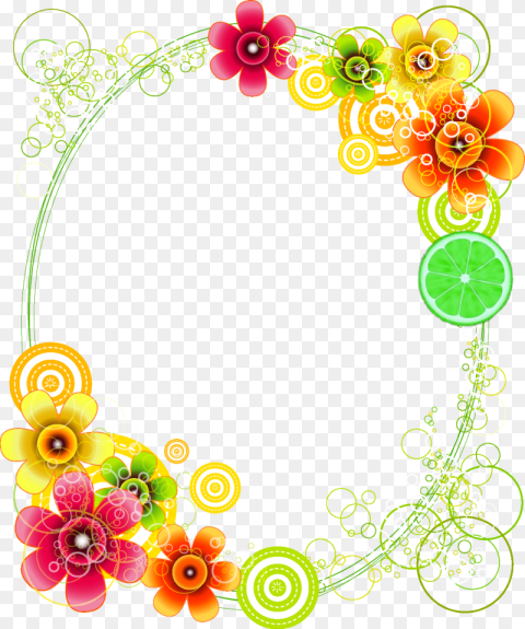 Mq Flowers Flower Circle Circles Flower Png Frame