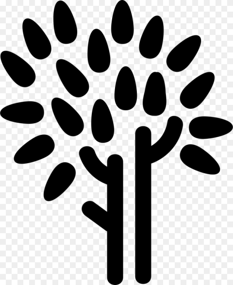Tree Trunk and Leaves Icon Hd Png Download