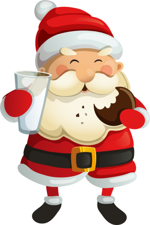 santa claus png  food for christmas clipart