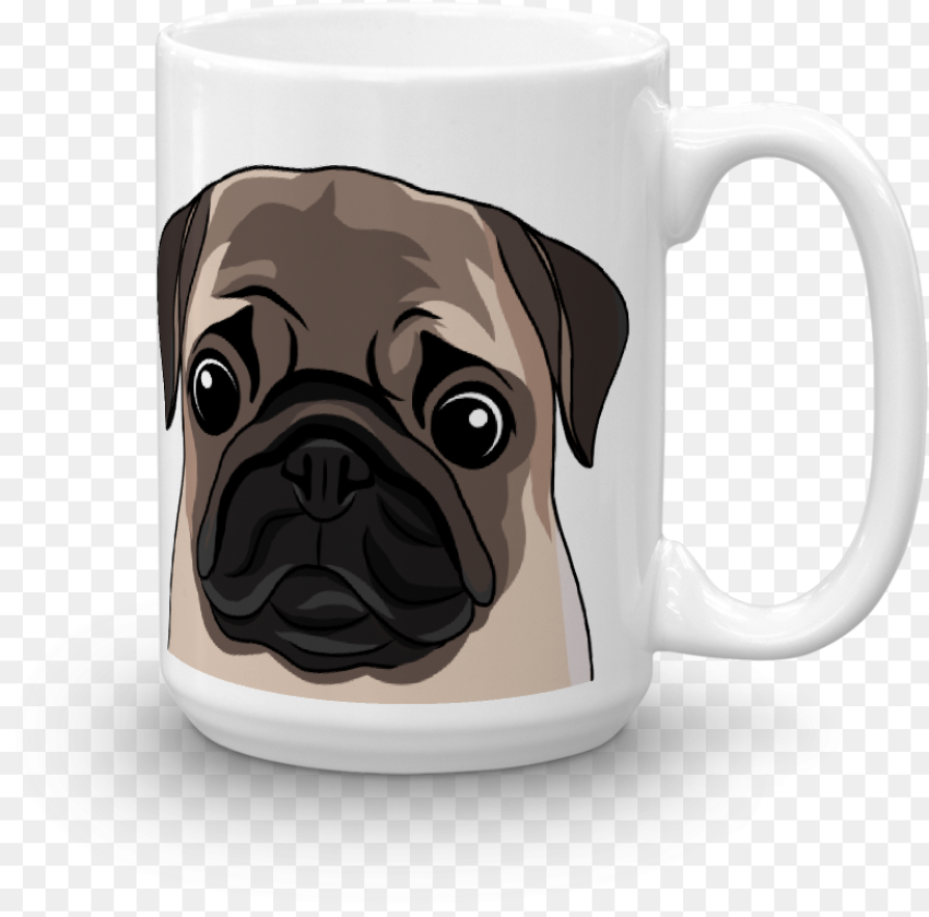 Pug Face Coffee Mug Pug  png