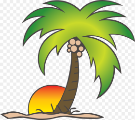 Transparent Coconut Tree Png Cartoon Palm Tree With