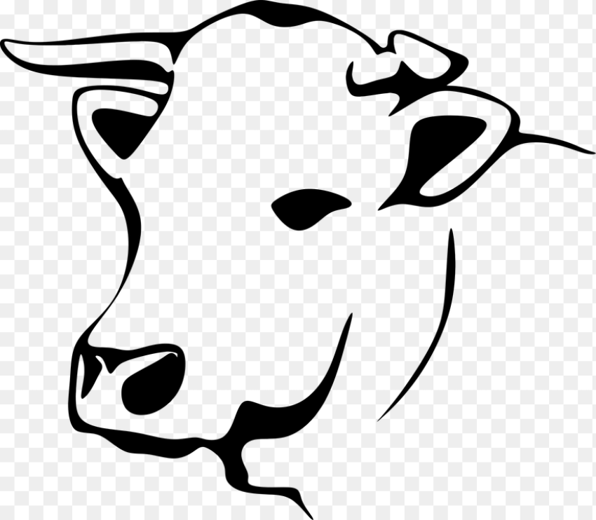 Animal Barnyard Cattle Cow Livestock Moo Line Art