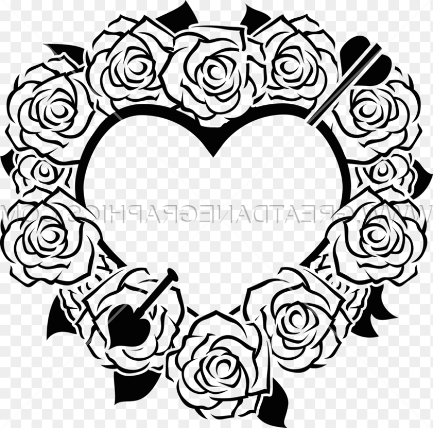 Valentine Heart Clipart Black and White Clip Art