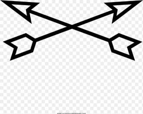 Crossed Arrows Coloring Page Bed Sheet Png HD