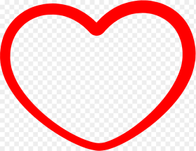 Heart Png Outline Transparent Red Heart Outline Transparent