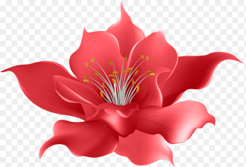 Red Flower Png Purple Flower Clipart No Background