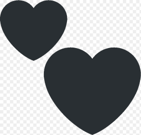 Two Hearts Emoji Twitter Png HD