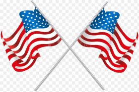 Usa Flag Clip Art Png Crossed American Flags