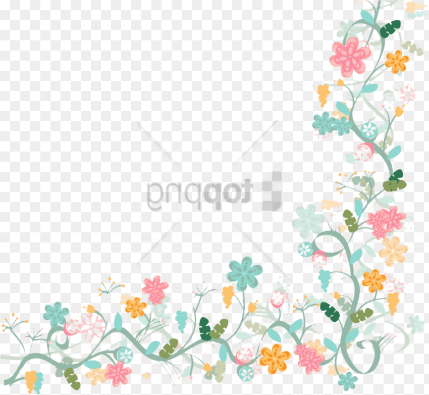 Free Png Watercolor Flower Vector Border Png Image