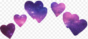 Hearts Heartcrown Galaxy Purplegalaxy Heart Hd Png Download