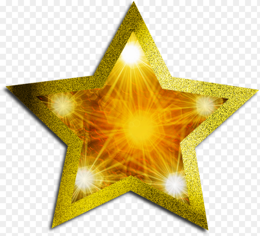 Star Gold Christmas Star Png