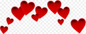 Red Heart Hearts Heartred Redheart Crown Emoji Transparent