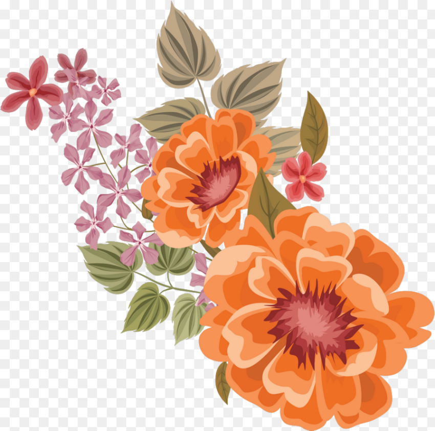 Orange Flowers Png Flower Png