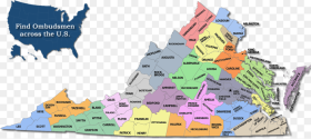 County Map of Virginia Png HD