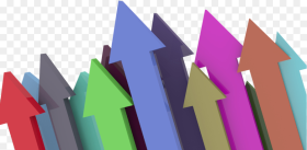 A Group of Colored Arrows Pointing Up Arrows