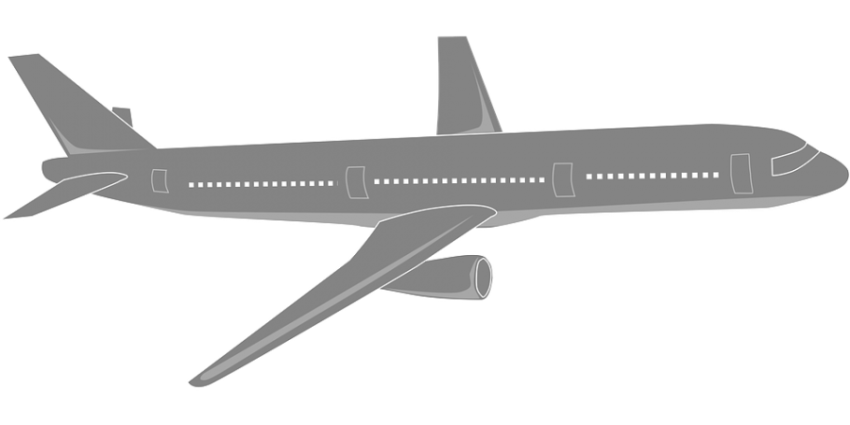 Airplane png grey