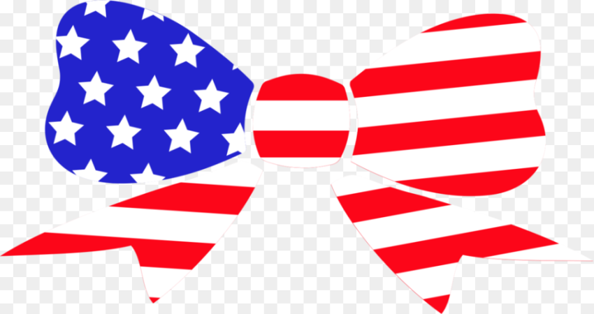 Clipart Bow Flag American Png HD