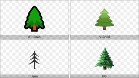 Evergreen Tree on Various Operating Systems Christmas Tree