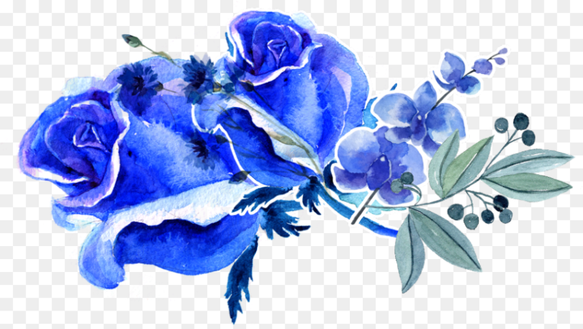 Interesting Quinceanera Nature Royal Blue Flowers Png Transparent