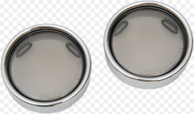 Drag Specialties Pair Chrome Bullet Smoked Trim Ring