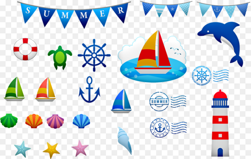 Nautical Clip Art Nautical Banner Bunting Sailboat Background Nautical Clip Art Nautical Banner Bunting Sailboat Background