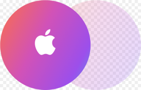 Apple Logo Pink Transparent Png HD