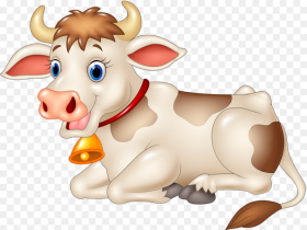 Cows Clipart Mouth Cartoon Transparent Animals Png