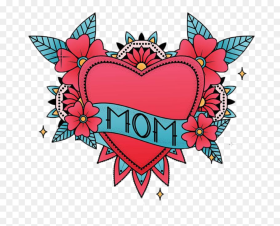 Mom Heart in Color Heart Colored Mom Heart