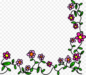 Flower Frame Cartoon Png
