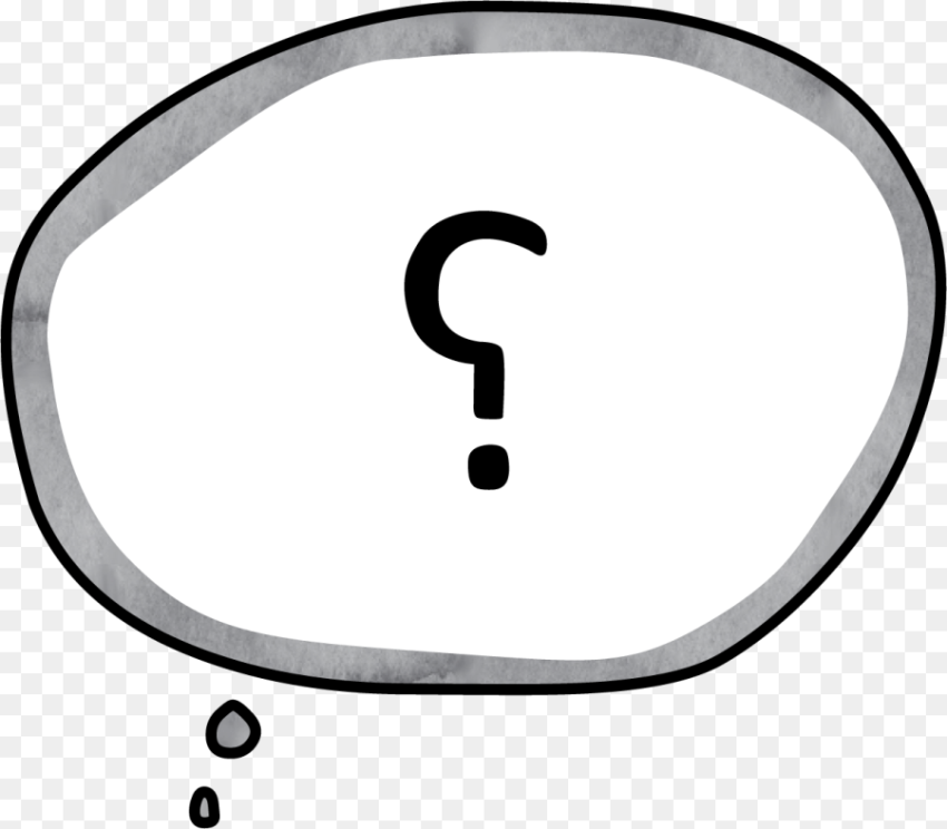 Thought Bubble Question Sign Png HD