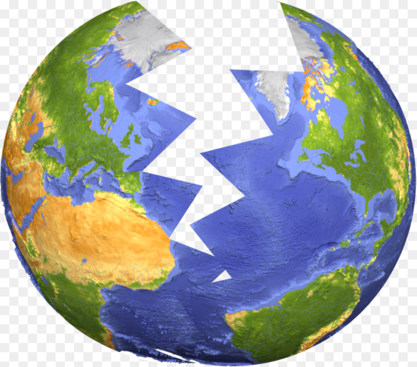 Big Broken Earth Broken Earth Globe Png Transparent