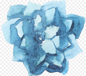 Blue Watercolor Flowers Png Free Transparent Png