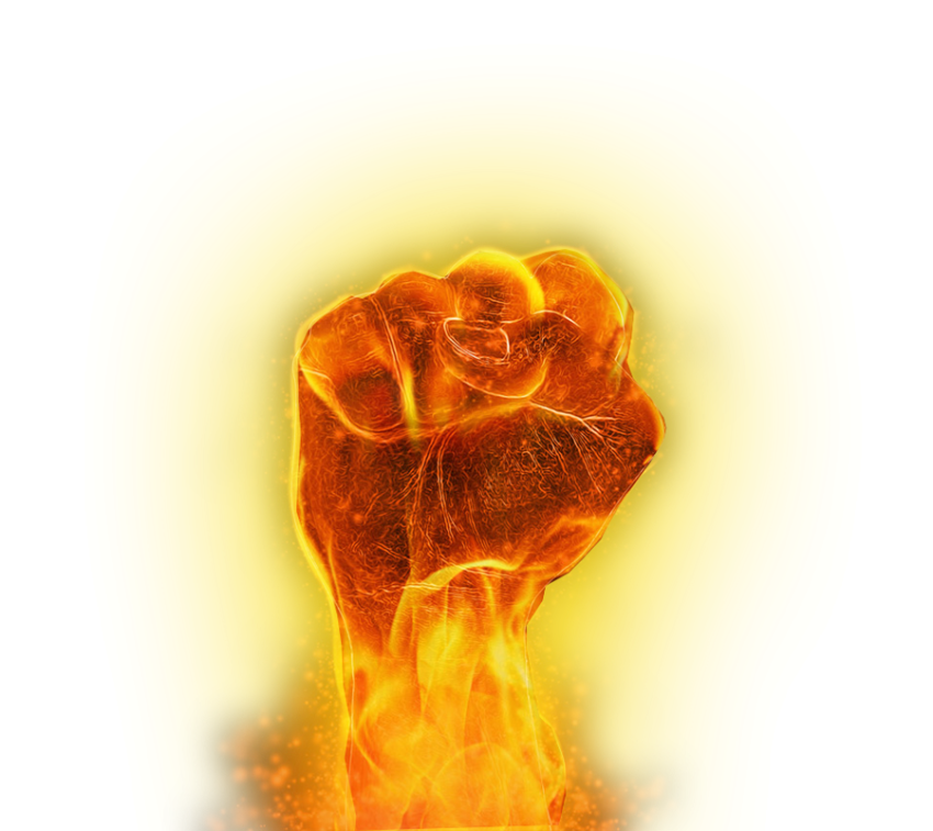 hand flame fuego png fire clipart