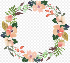 Vector Free Flower  Background Flower Wreath Clipart
