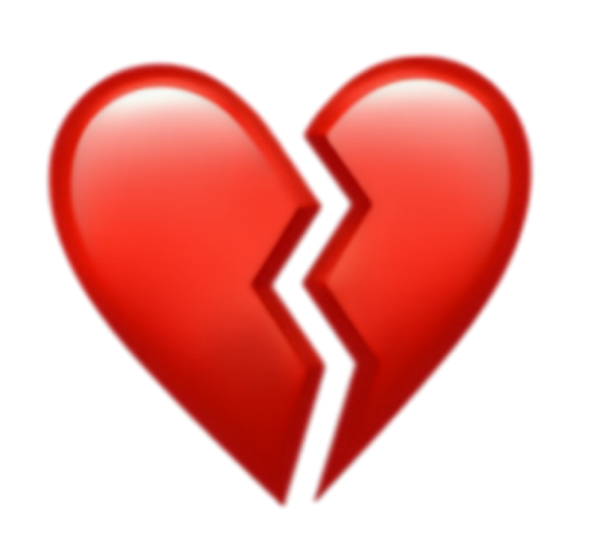 Heart emoji png broken
