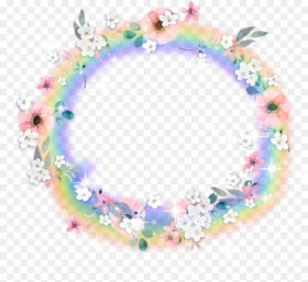 Circle Rainbow Floral Flowers Flowers Flowercircle Circle Hd