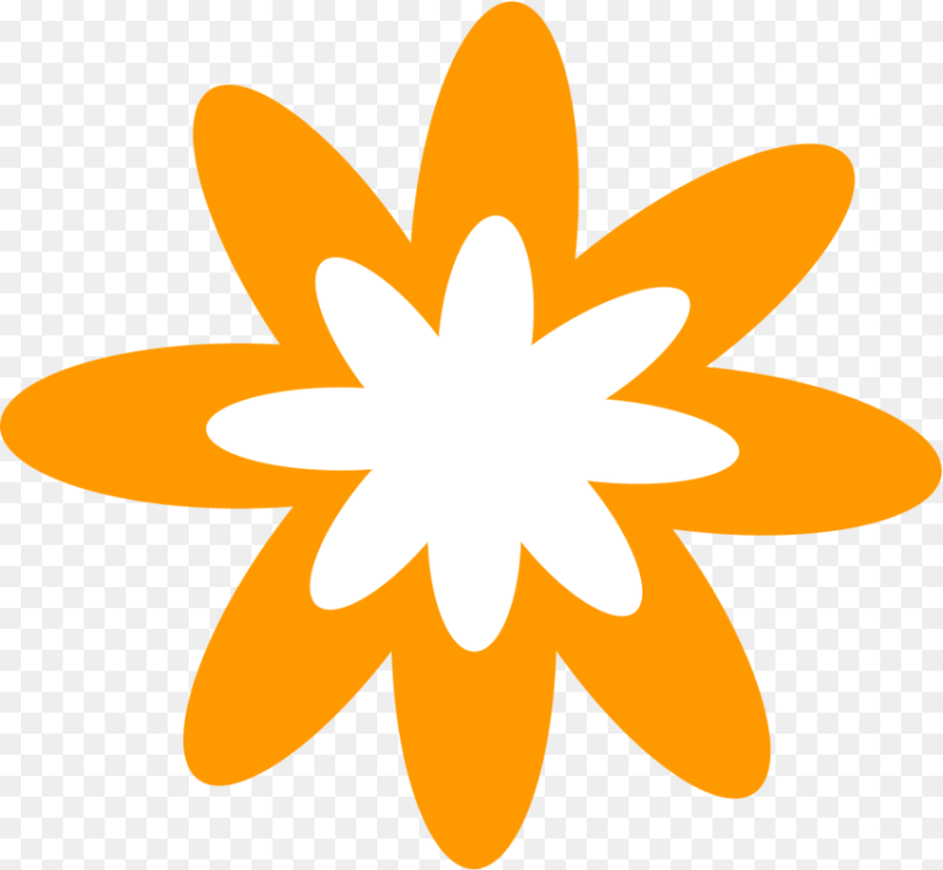 Orange Flower Icon Png Clipart Png  Orange