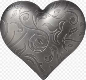 Silver Heart Hd Png Download