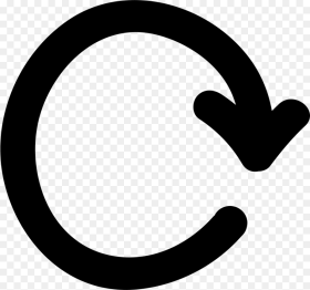 Repeat Hand Drawn Circular Arrow Symbol Repeat Symbol