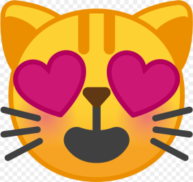 Smiling Cat Face With Heart Eyes Icon Cat