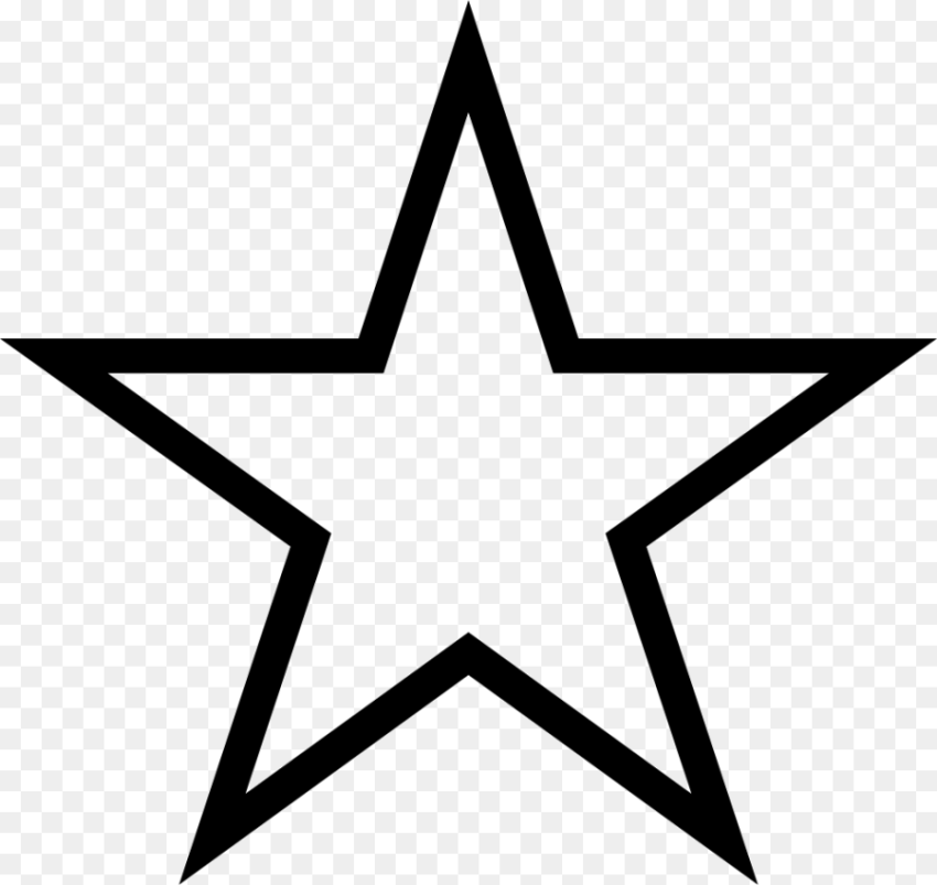 Star Star Clipart Black and White Png
