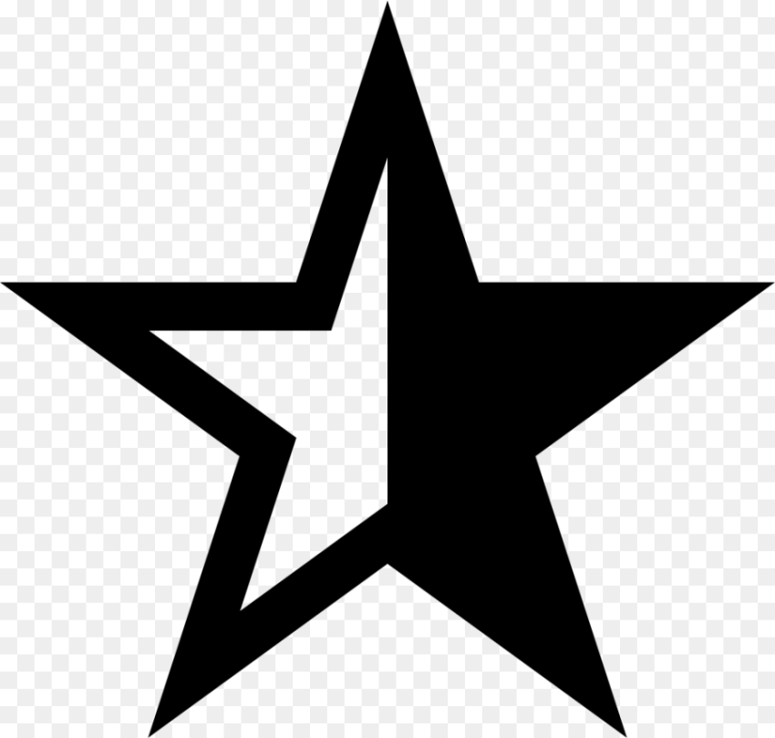 Half Filled Star Icon Clipart Png  Half