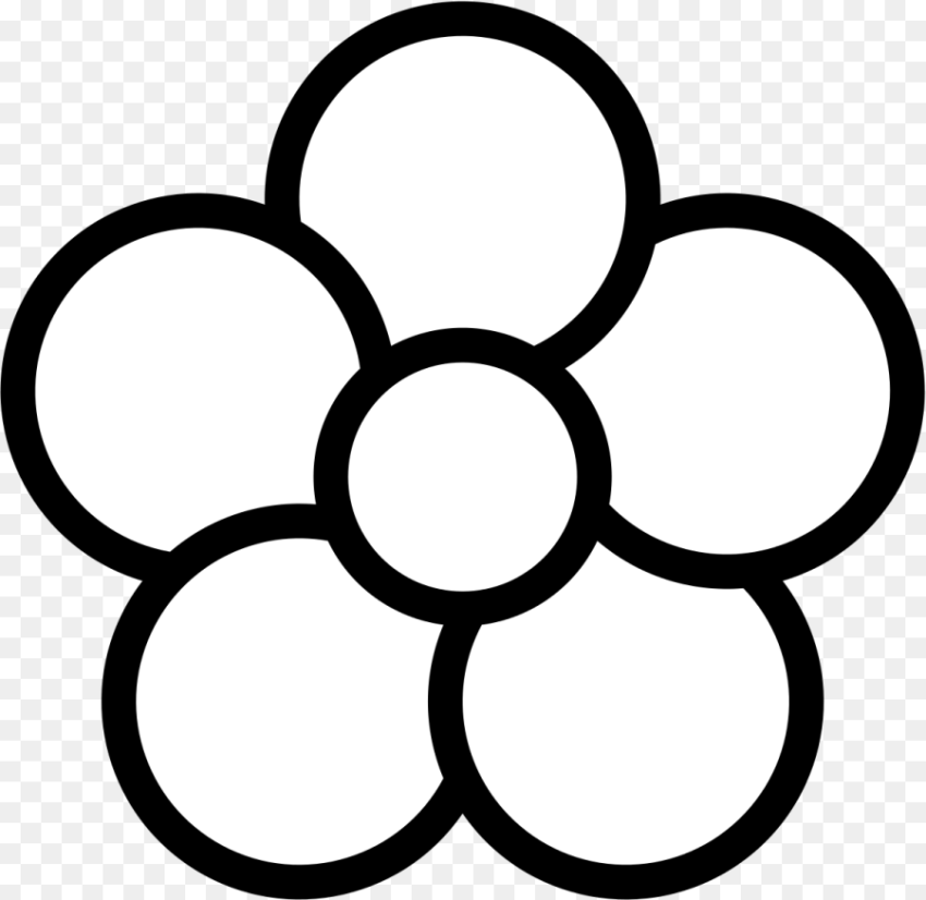 Five Petal Flower Icon Petal Flower Outline