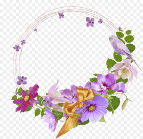 Flower Frame Clipart Circle Frame With Flowers