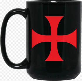 Knights Templar Cross Black Mug Oz Love You