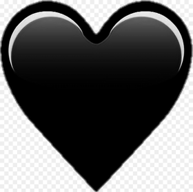 Heart Emoji Blackheart Black Black Heart Emoji Png