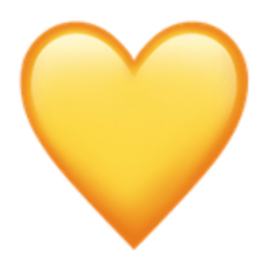 coração png emoji yellow