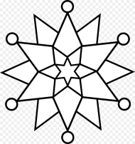 Panda Free Easy Snowflake Coloring Pages Hd Png