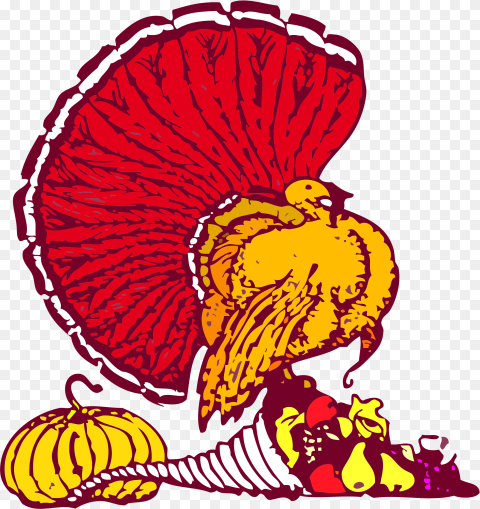 Thanksgiving Turkey and Harvest Clip Arts Png HD